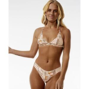 Rip Curl• Block Party Yardage Back Triangle Bikini Top Bright Peach